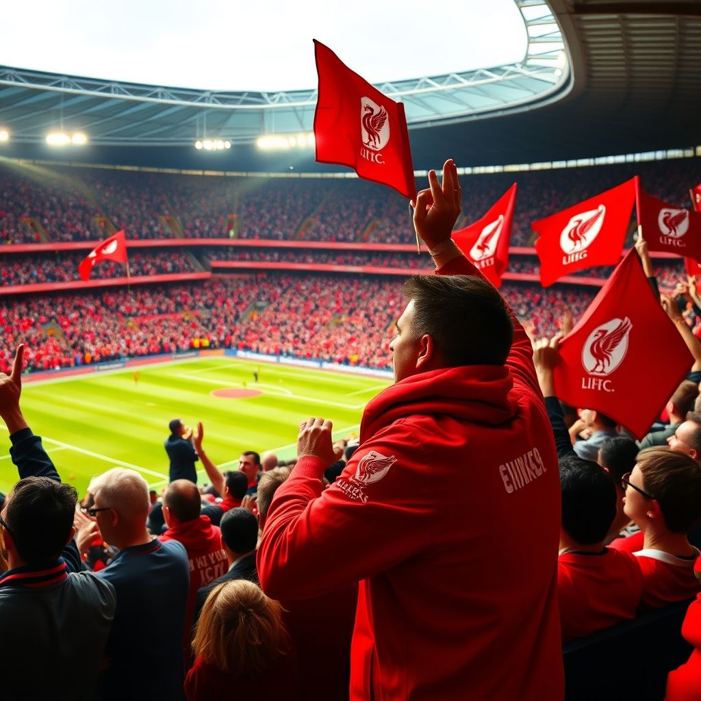 开云体育登入-利物浦球迷现场助威，球队士气高涨